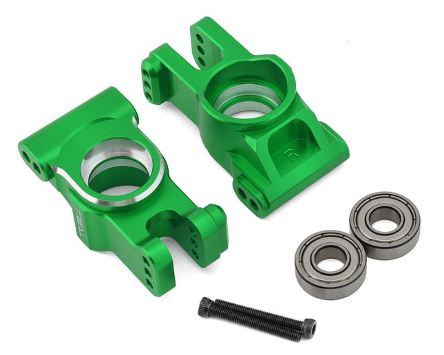 Treal Hobby X0039W3TCX Aluminum Rear Hub Carriers for Traxxas Sledge (Green)