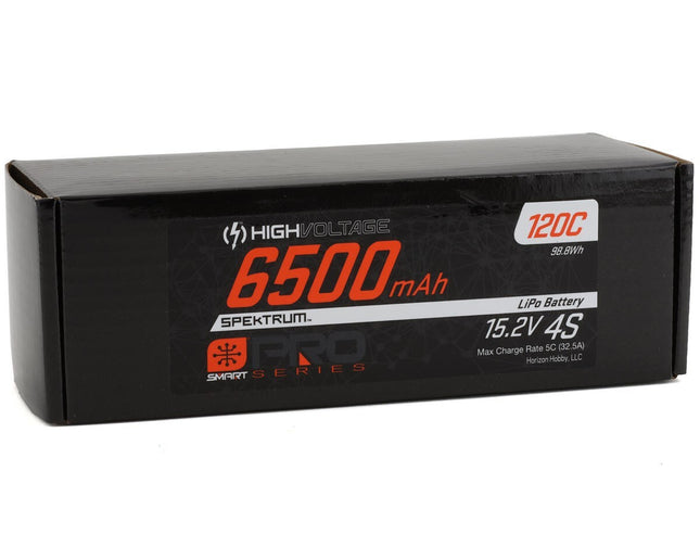 Spektrum RC 4S Smart Pro Hardcase HV-LiPo 120C Battery 15.2V/6500mAh 5mm Bullets