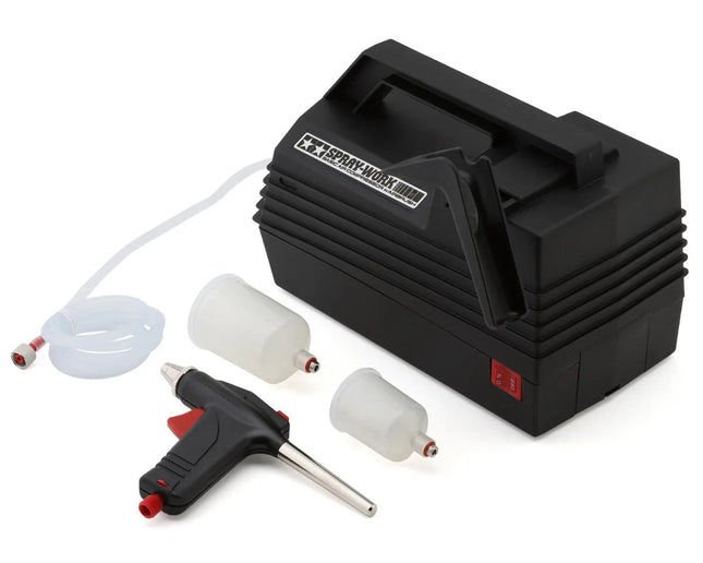 Tamiya Spray-Work Basic Air Compressor & Single-Action Airbrush Combo TAM74520