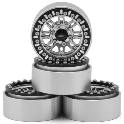 Samix Multi Crawlers Straight Spoke 1.9" Alum Adj Offset Beadlock Wheels Silver
