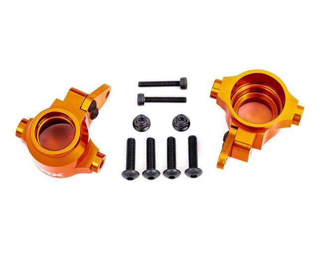 Traxxas Sledge Aluminum Steering Blocks Left & Right Orange TRA9635T