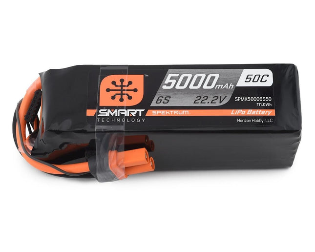 Spektrum RC 6S Smart 50C LiPo Battery Pack w/IC5 Connector 22.2V/5000mAh New!!