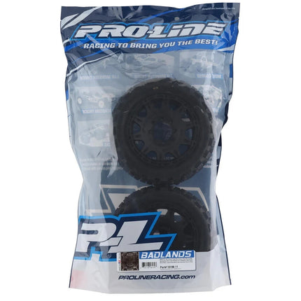 Pro-Line Badlands MX57 5.7" Pre-Mounted 1/6 Monster Truck Tires (Black) (Soft)