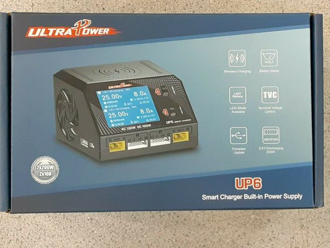 Ultra Power UP6 160W/400W Dual Port Multi Chemistry AC/DC Charger UPTUP6 New!!