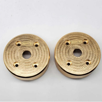 Reefs RC Axial SCX10 Pro Brass Outer Portal Covers (Gold) (2) (89g)