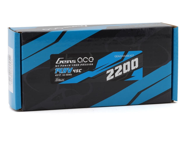 Gens Ace G-Tech Smart 4S LiPo Battery 45C (14.8V/2200mAh) w/EC3 GEA224S45E3GT