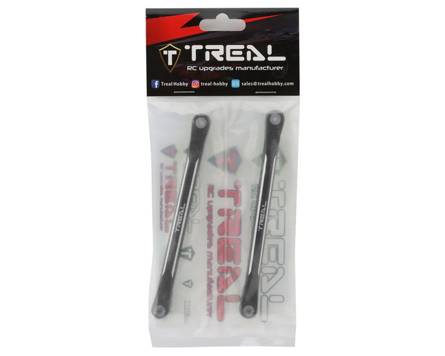 Treal Hobby Aluminum Front Steering Links for Traxxas Sledge (Black) (2)