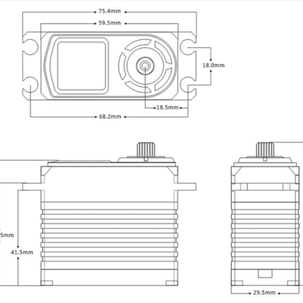 SRT Servos BH125W Large Scale HV Waterproof DC Digital Servo SRTBH125W