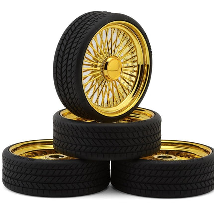 Redcat Gold 26in Wire Wheel & Tire Set (4) RER19793