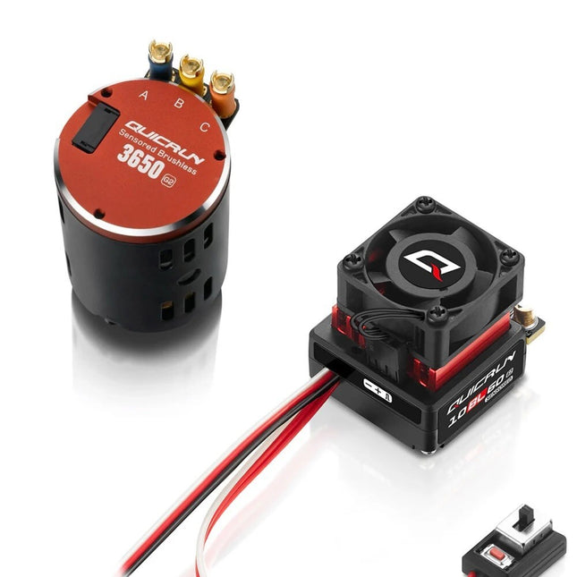 Hobbywing Quicrun 10BL60 SD G2 ESC & QR3650 SD 13.5T G2 Motor Combo (2S)