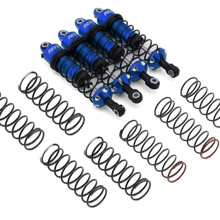 NEXX Racing Aluminum Threaded Oil-Filled Shocks for Traxxas 4x4 Mini Maxx (Blue)