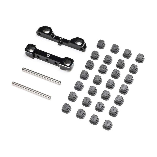 Team Losi Racing Adjustable Pivot Set C & D, Black: 22S Sprint TLR-1055