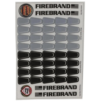 Firebrand RC Element-DSR 1/10 Drift Wheel Kit w/HDPE Tires (Blk/Chrome) (4) 0deg