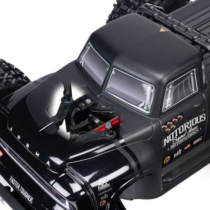 Arrma 1/8 NOTORIOUS 6S V6 4X4 BLX Brushless Stunt Truck RTR, Blue ARA8611V6T2