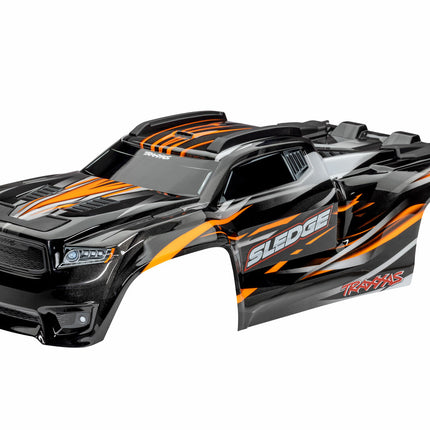 Traxxas Sledge Body Orange Assembled with body support/mounts) 9511T New!!