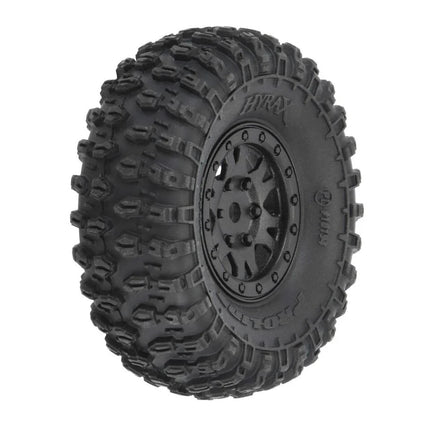 Pro-Line Axial SCX24 1.0" Hyrax Pre-Mounted Tires w/Black Impulse Wheel