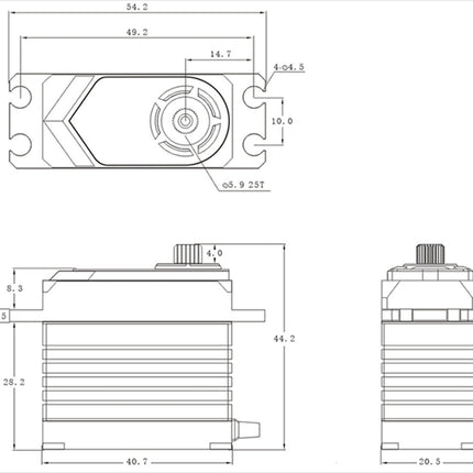 SRT Servos T75 Standard HV Brushless Digital Servo SRTT75