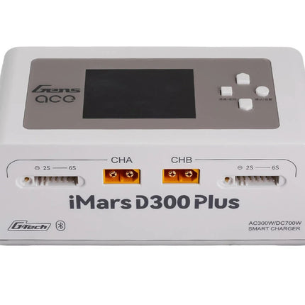 Gens Ace iMars D300 Plus G-Tech Smart Dual AC/DC Charger Wht 6S/16A Bluetooth