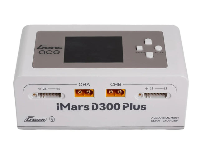 Gens Ace iMars D300 Plus G-Tech Smart Dual AC/DC Charger Wht 6S/16A Bluetooth