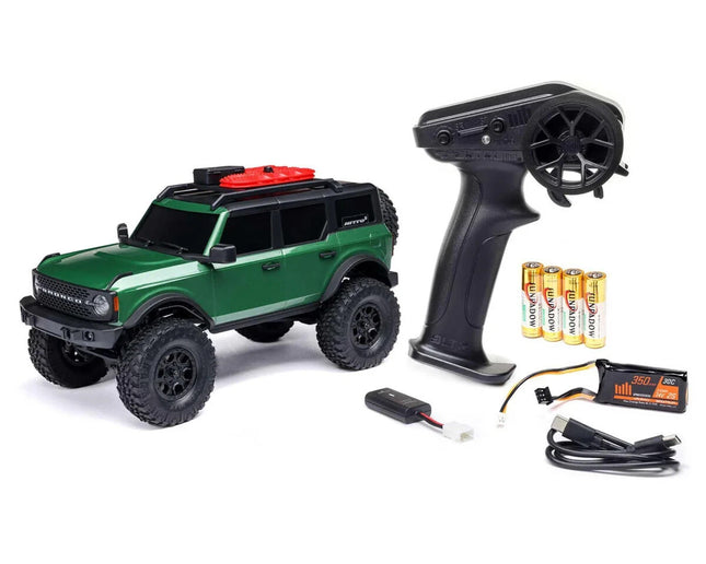 Axial SCX24 Ford Bronco 4X4 RTR Brushed Rock Crawler Battery/Charger Green