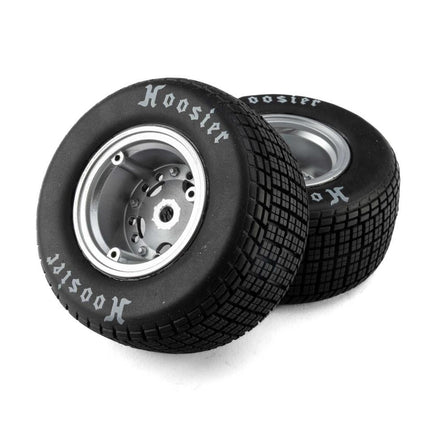 Losi 22S Dirt Late Model Hoosier 1/10 Pre-Mount Tires (Satin Alum) Soft LOS-4641