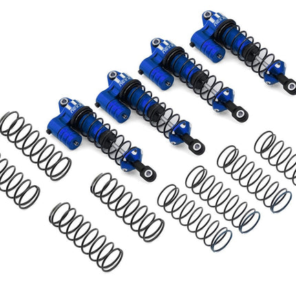 NEXX Racing Aluminum Oil-Filled Reservoir Shocks for Traxxas 4x4 Mini Maxx Blue