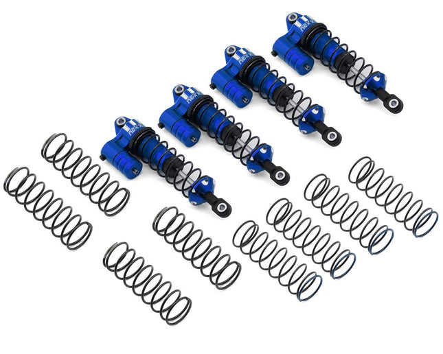 NEXX Racing Aluminum Oil-Filled Reservoir Shocks for Traxxas 4x4 Mini Maxx Blue
