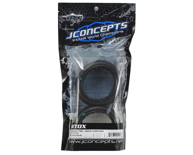 JConcepts 3122-02 Detox 1/8 Buggy Tires (2) (Green) JCO312202