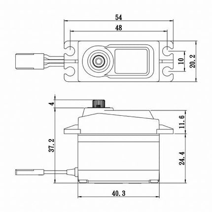 Savox Standard Size Coreless Digital Servo w/ Soft Start 0.08sec / 166.6oz @ 6V