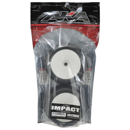 AKA EVO Impact 1/8 Truggy Pre-Mounted Tires White Soft - Long Wear 14117XRW New!