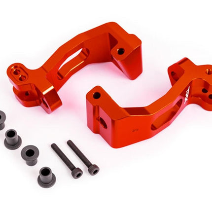 Traxxas Sledge Aluminum Caster Blocks Left & Right Red TRA9532R