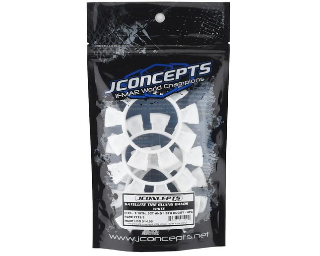 JConcepts 2212-3 "Satellite" Tire Glue Bands (White) JCO22123