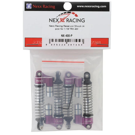 NEXX Racing Reservoir Aluminum Threaded Oil-Filled Shocks for Traxxas TRX-4M Pur