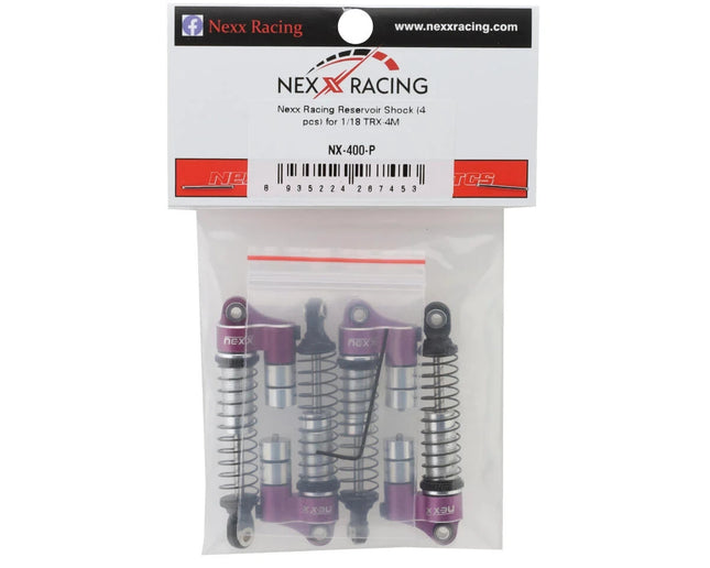 NEXX Racing Reservoir Aluminum Threaded Oil-Filled Shocks for Traxxas TRX-4M Pur