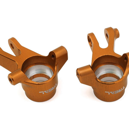 Treal Hobby Aluminum Front Steering Knuckles Traxxas Mini Maxx/Mini XRT Orange