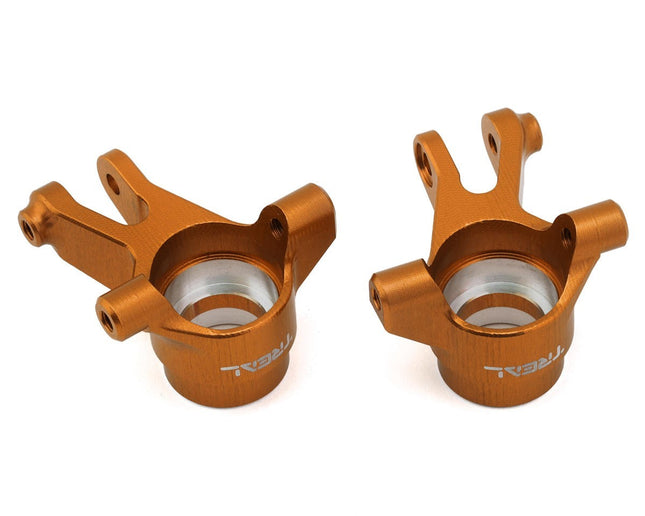 Treal Hobby Aluminum Front Steering Knuckles Traxxas Mini Maxx/Mini XRT Orange