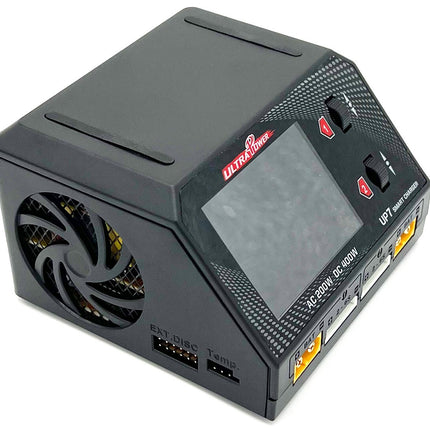 Ultra Power UP7 AC 200W DC 400W Dual Port Multi-Chemistry Smart Charger UPTUP7