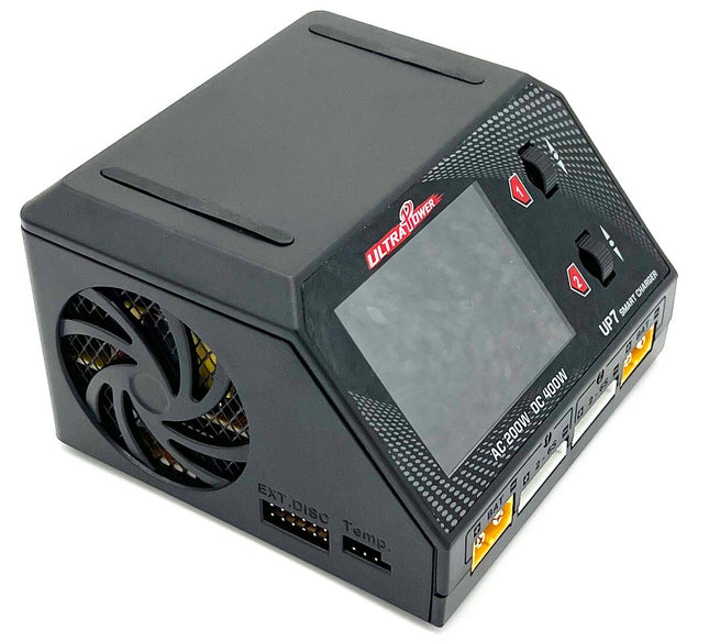 Ultra Power UP7 AC 200W DC 400W Dual Port Multi-Chemistry Smart Charger UPTUP7