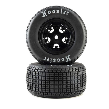 Losi 22S Dirt Late Model Hoosier 1/10 Pre-Mounted Tires Black (2) Soft LOS-4247
