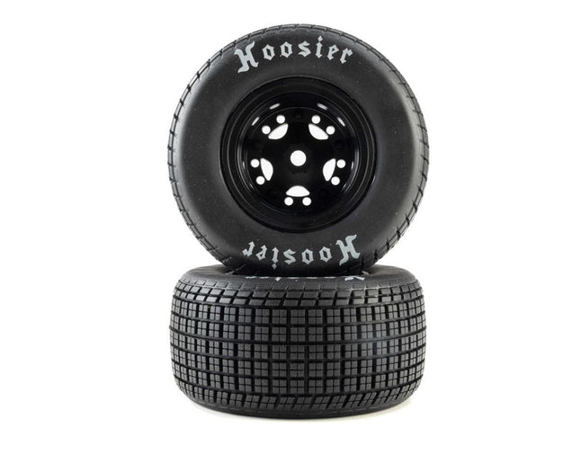 Losi 22S Dirt Late Model Hoosier 1/10 Pre-Mounted Tires Black (2) Soft LOS-4247
