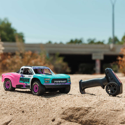Arrma MOJAVE GROM 223S BLX Brushless 4X4 RTR with Battery & Charger Teal/Pink