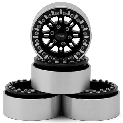 Samix Multi Crawlers Straight Spoke 1.9" Alum Adj Offset Beadlock Wheels Black