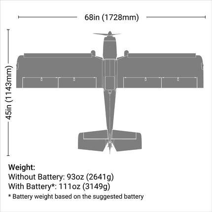 E-Flite Super Timber 1.7m BNF Basic with AS3X and SAFE Select