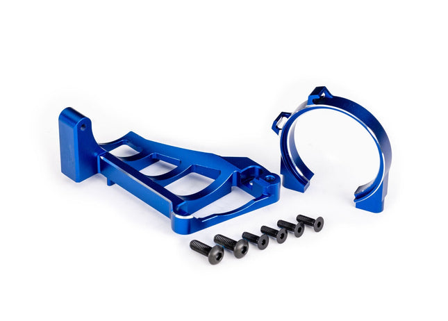 Traxxas Aluminum Front & Rear Motor Mounts For Maxx Blue TRA10261-BLUE