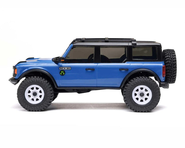 Axial SCX30 Ford Bronco 1/30 4WD RTR Scale Mini Crawler Blue AXI2048T1