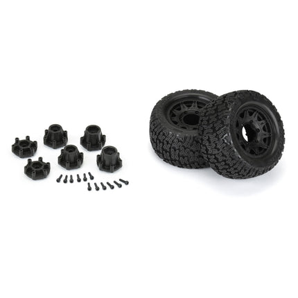 Pro-Line 1/10 Bonesaw F/R 2.8" MT Tires Mounted 12mm/14mm Black Raid
