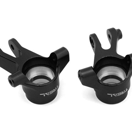 Treal Hobby Aluminum Front Steering Knuckles Traxxas Mini Maxx/Mini XRT Black