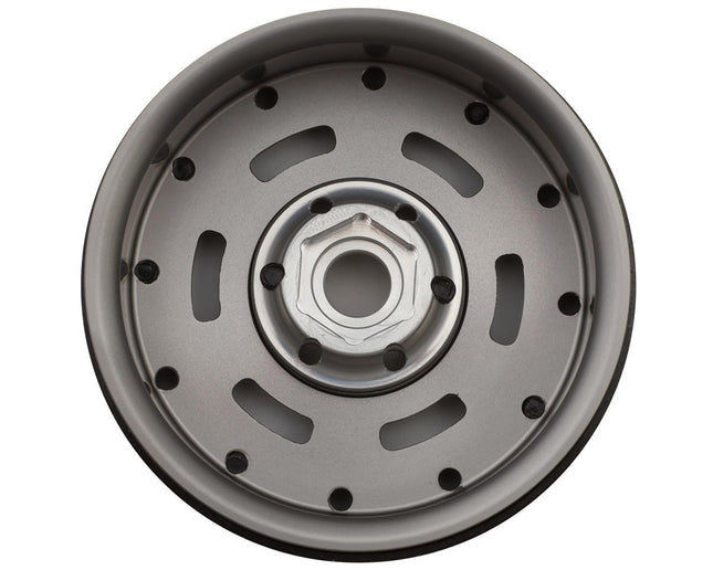 JConcepts 3443 Ballistic 2.0" Bead-Loc Crawler Wheels (4) Grey/Black JCO3443