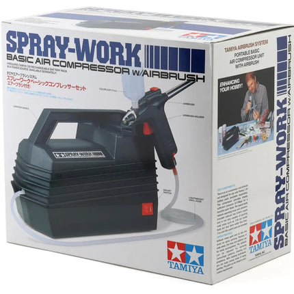 Tamiya Spray-Work Basic Air Compressor & Single-Action Airbrush Combo TAM74520