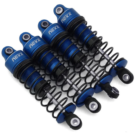 NEXX Racing Arrma Grom Threaded Aluminum Oil-Filled Shocks (Blue) (4) (58mm)